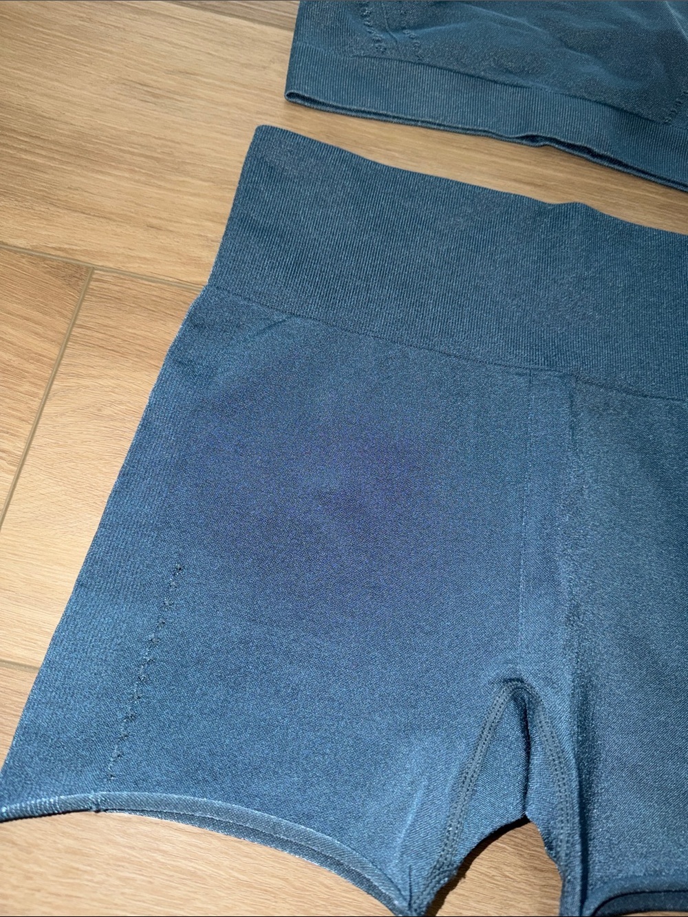 Joy Lab Teal Active Shorts & Crop Tank Set - woman’s size small performance - Picture 2 of 5